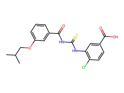 4-Chloro-3-[[3-(2-methylpropoxy)benzoyl]carbamothioylamino]benzoic acid structure