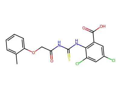 3,5-DICHLORO-2-[[[[ ACETYL]AMINO]THIOXOMETHYL]AMINO]-BENZOICACID structure