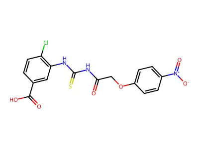 4-Chloro-3-[[2-(4-nitrophenoxy)acetyl]carbamothioylamino]benzoic acid structure