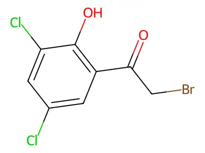 2-Bromo-1-(3,5-dichloro-2-hydroxyphenyl)ethanone structure