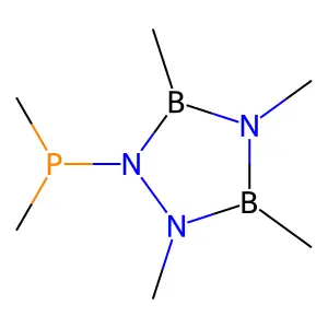 1,2,4,3,5-Triazadiborolidine, 1-(dimethylphosphino)-2,3,4,5-tetramethyl- structure