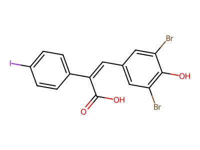 3-(3,5-Dibromo-4-hydroxyphenyl)-2-(4-iodophenyl)prop-2-enoic acid structure