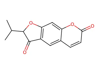 2-Propan-2-ylfuro[3,2-g]chromene-3,7-dione structure