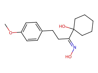 1-[(E)-N-hydroxy-C-[2-(4-methoxyphenyl)ethyl]carbonimidoyl]cyclohexan-1-ol structure