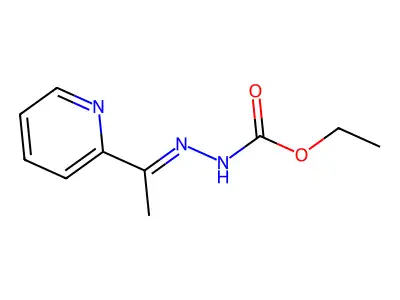 ethyl N-(1-pyridin-2-ylethylideneamino)carbamate structure