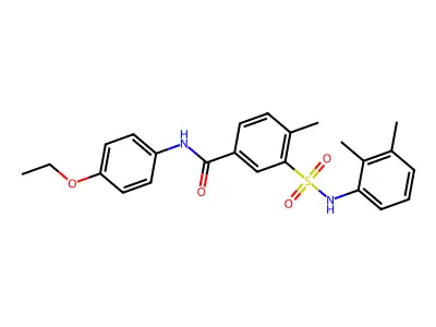 3-[(2,3-dimethylphenyl)sulfamoyl]-N-(4-ethoxyphenyl)-4-methylbenzamide structure