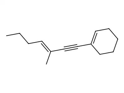 1-(3-Methylhept-3-en-1-ynyl)cyclohexene structure