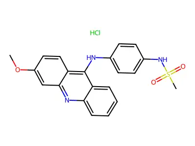 Methanesulfonanilide, 4'-((3-methoxy-9-acridinyl)amino)- structure