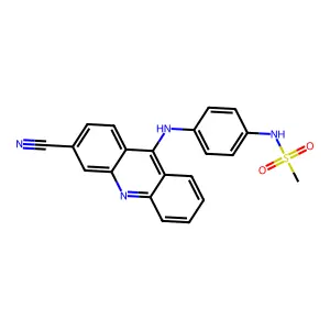 N-(4-((3-Cyano-9-acridinyl)amino)phenyl)methanesulfonamide structure