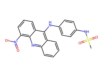 Methanesulfonamide, N-(4-((4-nitro-9-acridinyl)amino)phenyl)- structure