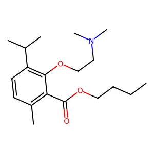 p-Cymene-2-carboxylic acid, 3-(2-(dimethylamino)ethoxy)-, butyl ester structure