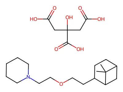 Piperidine, 1-(2-(2-(6,6-dimethyl-2-norpinanyl)ethoxy)ethyl)-, citrate structure