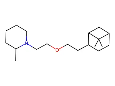 2-Pipecoline, 1-(2-(2-(6,6-dimethyl-2-norpinanyl)ethoxy)ethyl)-, hydrochloride structure