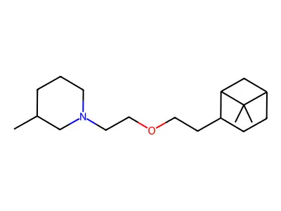 3-Pipecoline, 1-(2-(2-(6,6-dimethyl-2-norpinanyl)ethoxy)ethyl)-, hydrochloride structure