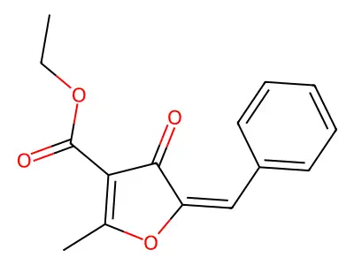 Ethyl 5-benzylidene-2-methyl-4-oxofuran-3-carboxylate structure