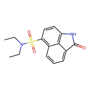 N,N-diethyl-2-oxo-1,2-dihydrobenzo[cd]indole-6-sulfonamide structure