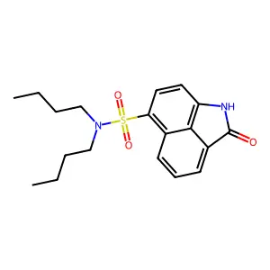 N,N-Dibutyl-1,2-dihydro-2-oxobenz[cd]indole-6-sulfonamide structure