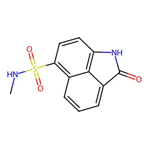 N-methyl-2-oxo-1,2-dihydrobenzo[cd]indole-6-sulfonamide structure