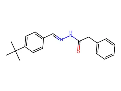 N-[(E)-(4-tert-butylphenyl)methylideneamino]-2-phenylacetamide structure
