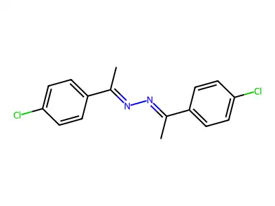 1-(4-chlorophenyl)-N-[1-(4-chlorophenyl)ethylideneamino]ethanimine structure