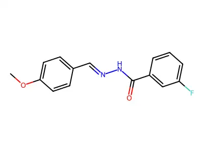 3-fluoro-N-[(E)-(4-methoxyphenyl)methylideneamino]benzamide structure