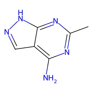 6-甲基-1H-吡唑并[3,4-d]嘧啶-4-胺 structure