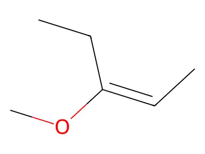 trans-3-Methoxy-2-pentene structure