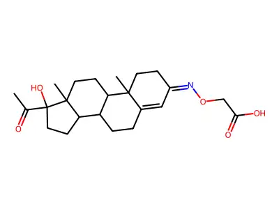 17|A-Hydroxyprogesterone 3-(o-carboxymethyl)oxime structure