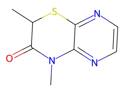 2H-Pyrazino(2,3-b)-1,4-thiazin-3(4H)-one, 2,4-dimethyl- structure