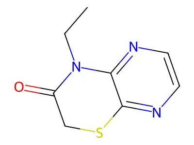 2H-Pyrazino(2,3-b)-1,4-thiazin-3(4H)-one, 4-ethyl- structure