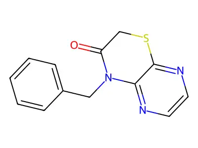 2H-Pyrazino(2,3-b)-1,4-thiazin-3(4H)-one, 4-benzyl- structure