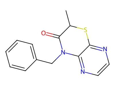2H-Pyrazino(2,3-b)-1,4-thiazin-3(4H)-one, 4-benzyl-2-methyl- structure