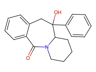 1,2,3,4,12,12A-Hexahydro-12-hydroxy-12-PH-pyrido(1,2-B)(2)benzazepin-6(11H)-one structure