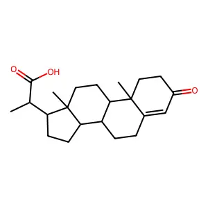 23,24-bisnorchola-1,4-dien-3-one-22-carboxylic acid structure