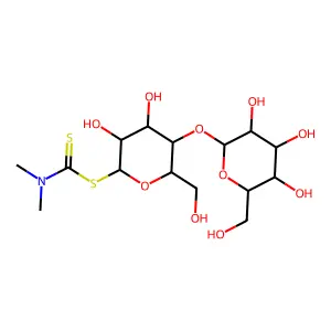 [3,4-dihydroxy-6-(hydroxymethyl)-5-[3,4,5-trihydroxy-6-(hydroxymethyl)oxan-2-yl]oxyoxan-2-yl] N,N-dimethylcarbamodithioate structure