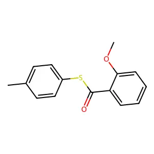 S-(4-methylphenyl) 2-methoxybenzenecarbothioate structure