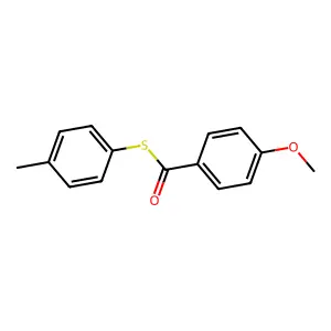 S-(4-methylphenyl) 4-methoxybenzenecarbothioate structure