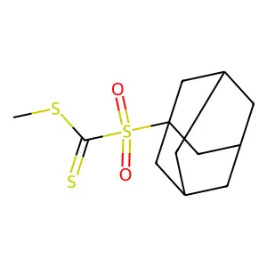 (Methylsulfanyl)(tricyclo[3.3.1.1~3,7~]decane-1-sulfonyl)methanethione structure