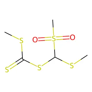 Methylsulfanyl-[methylsulfanyl(methylsulfonyl)methyl]sulfanylmethanethione structure