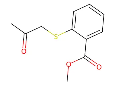 Methyl 2-[(2-oxopropyl)thio]benzoate structure