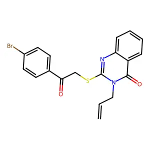 2-[2-(4-Bromophenyl)-2-oxoethyl]sulfanyl-3-prop-2-enylquinazolin-4-one structure