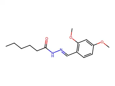 N'-[(2,4-Dimethoxyphenyl)methylidene]hexanehydrazide structure