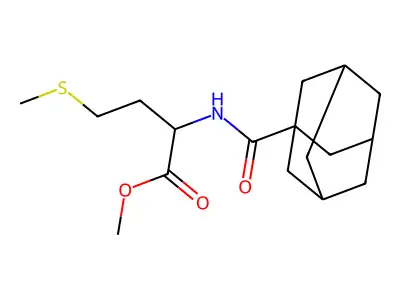 Methyl 2-(adamantane-1-carbonylamino)-4-methylsulfanylbutanoate structure