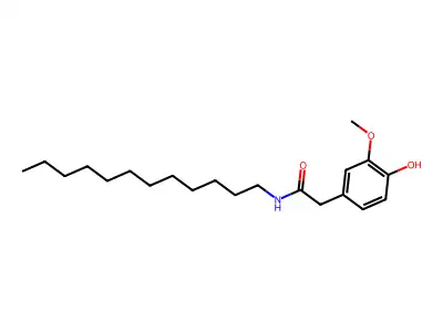 Benzeneacetamide, N-dodecyl-4-hydroxy-3-methoxy- structure