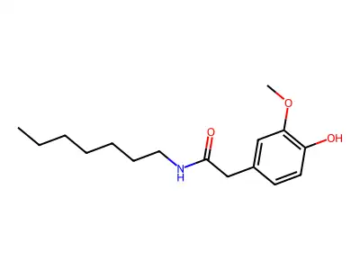 Benzeneacetamide, N-heptyl-4-hydroxy-3-methoxy- structure