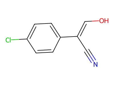 (2Z)-2-(4-chlorophenyl)-3-hydroxyprop-2-enenitrile structure