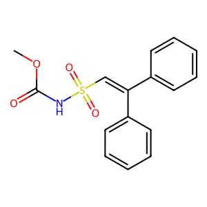 methyl N-(2,2-diphenylethenylsulfonyl)carbamate structure
