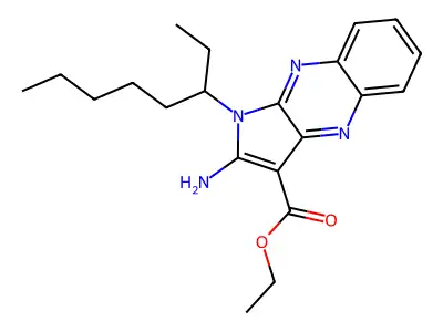 ethyl 2-amino-1-octan-3-ylpyrrolo[3,2-b]quinoxaline-3-carboxylate structure
