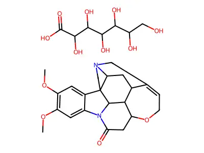 2,3-Dimethoxystrychnidin-10-one--heptonic acid (1/1) structure