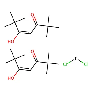 Dichlorobis(2,2,6,6-tetramethyl-3,5-heptanedionato)titanium(IV) structure